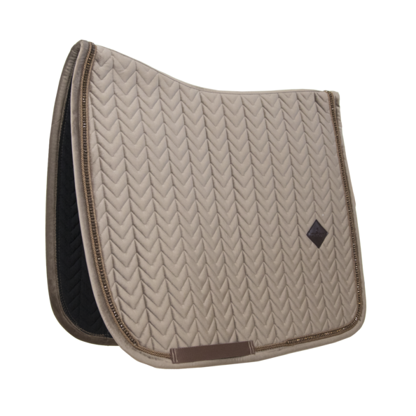 Kentucky Horsewear Saddle Pad Velvet Pearls Dressage Beige Kentucky Horsewear Saddle Pad Velvet Pearls Dressage Beige