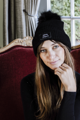 Kentucky Beanie Pompom Black