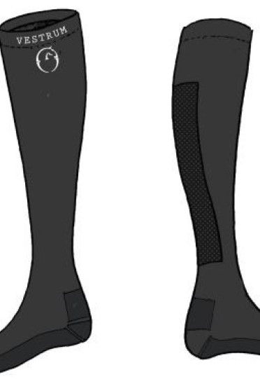 Vestrum Socks Villasimius Black, Extreme light and thin riding socks for man and woman.