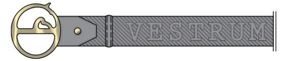 Vestrum Pozzallo Belt Grey - Gold