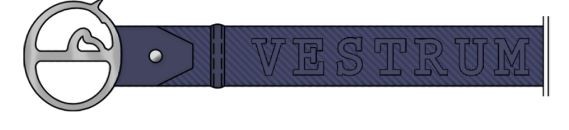 Ridershouse: Vestrum Pozzallo Riem Blauw - Gesp Silver