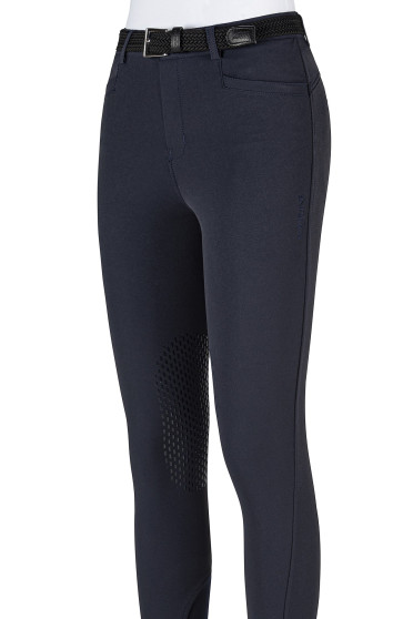 Equiline Junior Girl's Knee Grip Riding Breeches Jinak Blue Equiline Junior Girl's Knee Grip Riding Breeches Jinak Blue