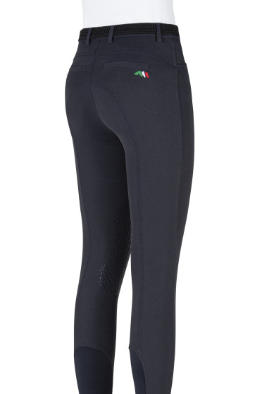 Equiline Junior Girl's Knee Grip Riding Breeches Jinak, kinderbroek blauw Equiline Junior Girl's Knee Grip Riding Breeches Jinak, kinderbroek blauw