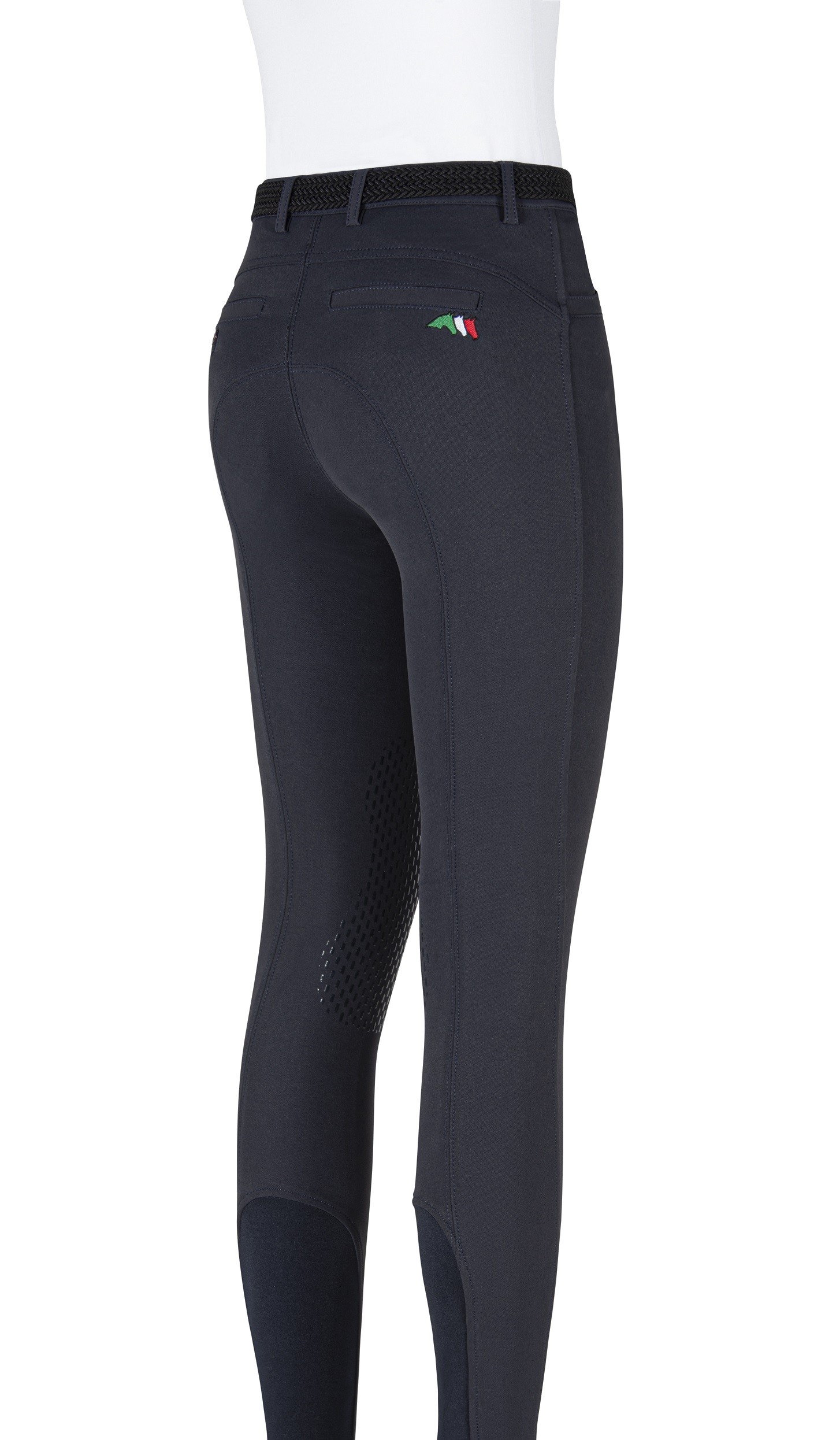Equiline Junior Girl's Knee Grip Riding Breeches Jinak, kinderbroek blauw Equiline Junior Girl's Knee Grip Riding Breeches Jinak, kinderbroek blauw