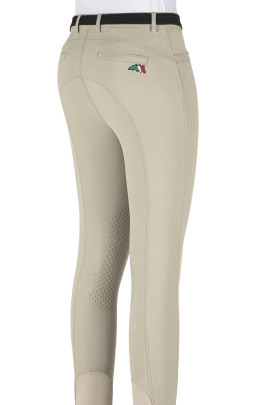 Equiline Junior Girl's Knee Grip Riding Breeches Jinak, kinderbroek beige Equiline Junior Girl's Knee Grip Riding Breeches Jinak, kinderbroek beige