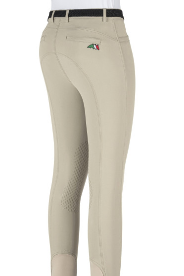 Equiline Junior Girl's Knee Grip Riding Breeches Jinak, kinderbroek beige Equiline Junior Girl's Knee Grip Riding Breeches Jinak, kinderbroek beige