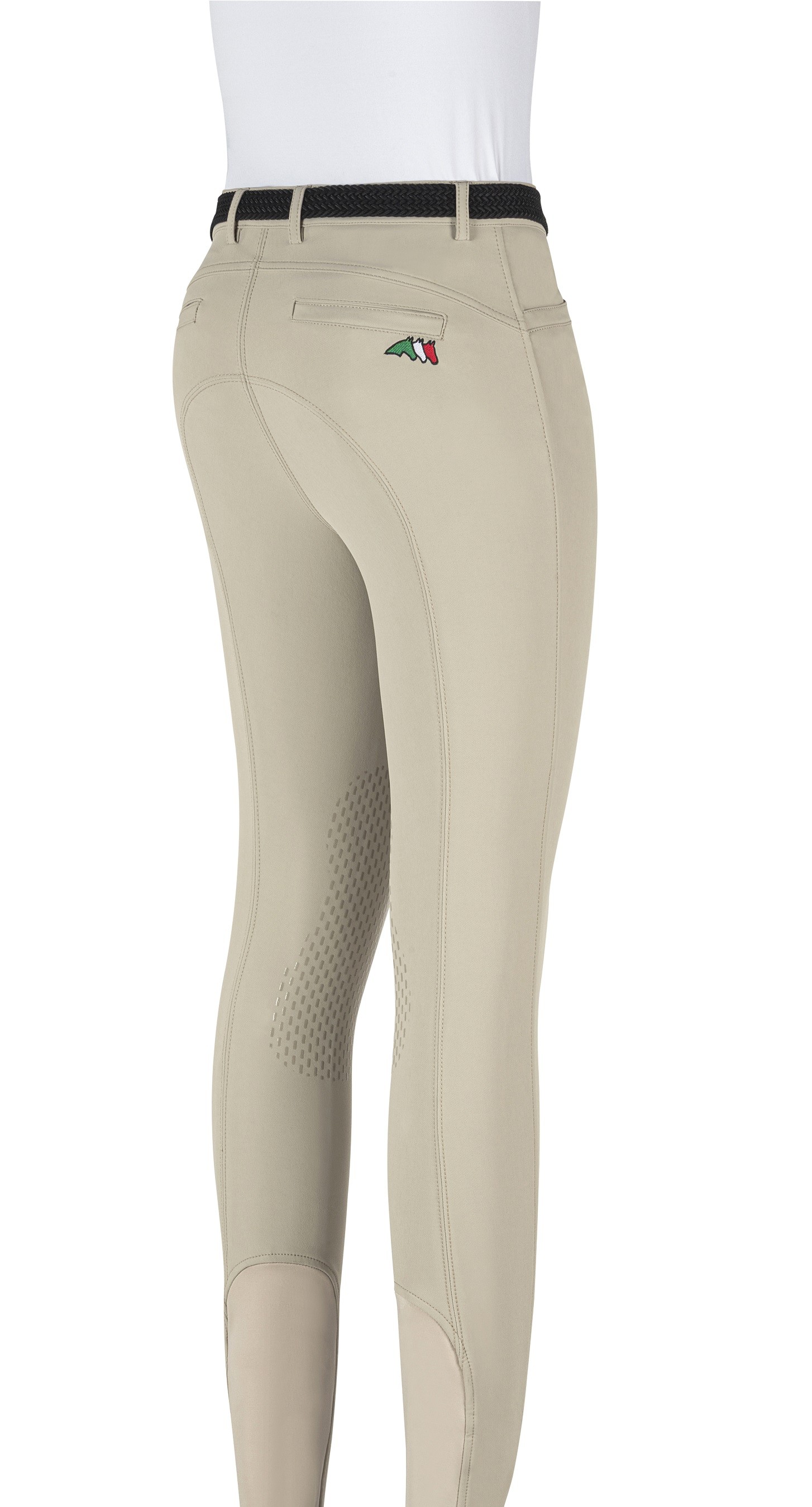 Equiline Junior Girl's Knee Grip Riding Breeches Jinak, kinderbroek beige Equiline Junior Girl's Knee Grip Riding Breeches Jinak, kinderbroek beige