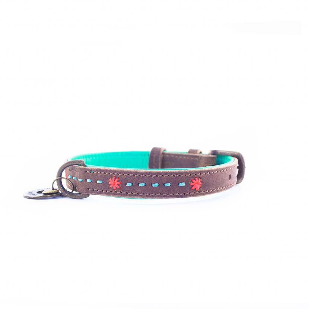 De Halsband Joplin van het merk Dog with a mission is gemaakt met prachtige Oranje Stiksels De Halsband Joplin van het merk Dog with a mission is gemaakt met prachtige Oranje Stiksels
