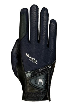 Ridershouse Roeckl Madrid Handschoenen Zwart/goud met micro mesh