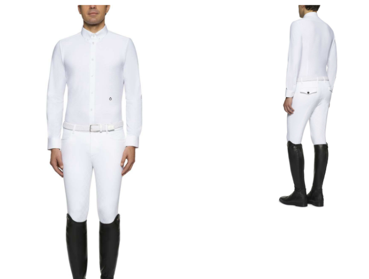 Cavalleria Toscana Wedstrijdshirt Guibert Shirt lange mouw wit, zeer ademend. Cavalleria Toscana Wedstrijdshirt Guibert Shirt lange mouw wit, zeer ademend.