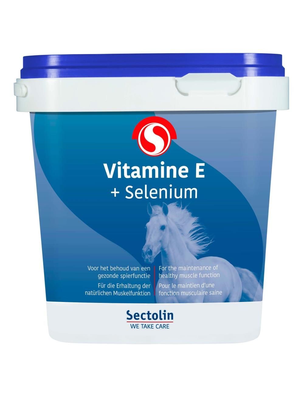 Sectolin Vitamine E + Selenium 1 Kg, voor soepele spieren na intensive arbeid Sectolin Vitamine E + Selenium 1 Kg, voor soepele spieren na intensive arbeid