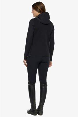 R-EVO Jersey + Tech Knit Hooded Softshell Jacket Black R-EVO Jersey + Tech Knit Hooded Softshell Jacket Black