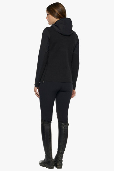 R-EVO Jersey + Tech Knit Hooded Softshell Jacket Black R-EVO Jersey + Tech Knit Hooded Softshell Jacket Black