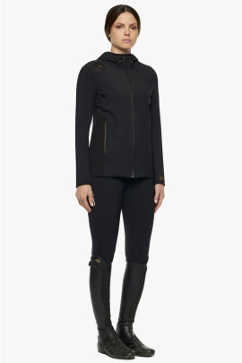 R-EVO Jersey + Tech Knit Hooded Softshell Jacket Black R-EVO Jersey + Tech Knit Hooded Softshell Jacket Black