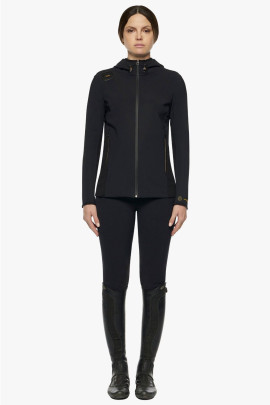 R-EVO Jersey + Tech Knit Hooded Softshell Jacket Black R-EVO Jersey + Tech Knit Hooded Softshell Jacket Black