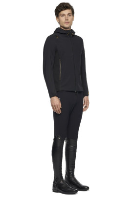 R-EVO Jersey + Tech Knit Hooded Men's Softshell Jacket Black R-EVO Jersey + Tech Knit Hooded Men's Softshell Jacket Black