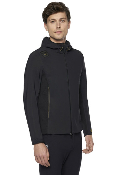 R-EVO Jersey + Tech Knit Hooded Men's Softshell Jacket Black R-EVO Jersey + Tech Knit Hooded Men's Softshell Jacket Black