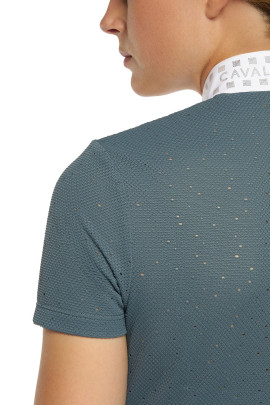 Micro Sequins Half Zip Competition Polo Green Cavalleria Toscana Micro Sequins Half Zip Competition Polo Green Cavalleria Toscana