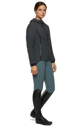 Jersey Wind Resistant Hooded Softshell Jacket Grey Cavalleria Toscana