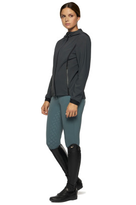 Jersey Wind Resistant Hooded Softshell Jacket Grey Cavalleria Toscana