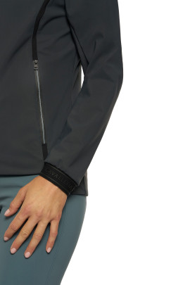 Jersey Wind Resistant Hooded Softshell Jacket Grey Cavalleria Toscana