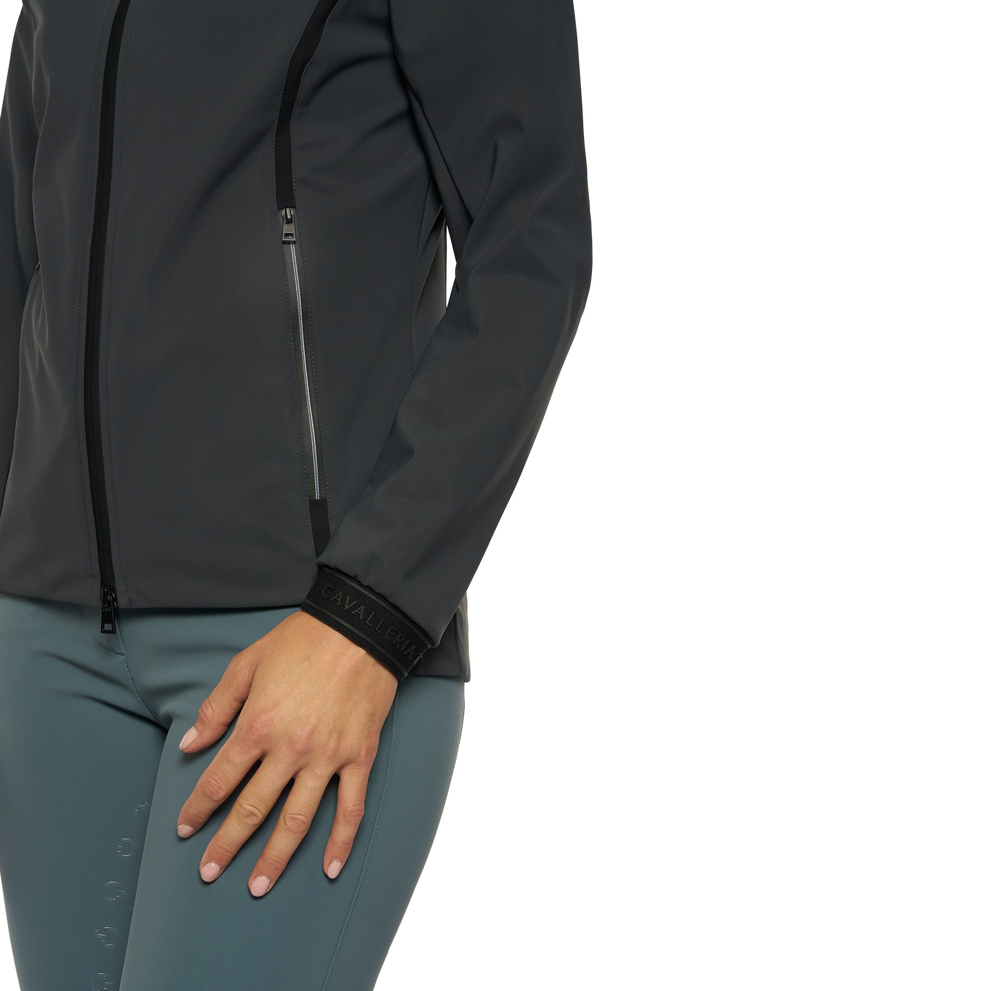 Jersey Wind Resistant Hooded Softshell Jacket Grey Cavalleria Toscana