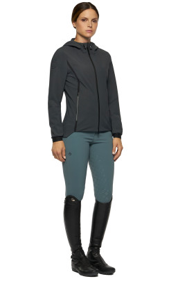 Jersey Wind Resistant Hooded Softshell Jacket Grey Cavalleria Toscana