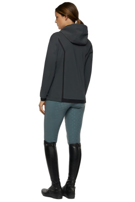 Jersey Wind Resistant Hooded Softshell Jacket Grey Cavalleria Toscana
