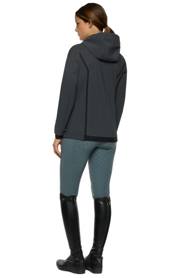 Jersey Wind Resistant Hooded Softshell Jacket Grey Cavalleria Toscana