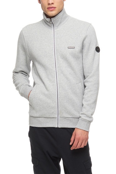 Ragwear Men Zip Sweater Trayne Grey Ragwear Men Zip Sweater Trayne Grey