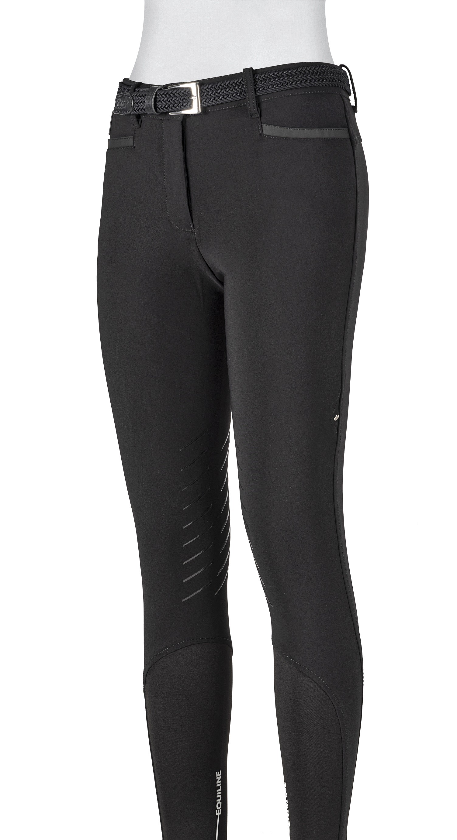 Women's Riding Breeches Knee Grip Caltek Zwart Women's Riding Breeches Knee Grip Caltek Zwart