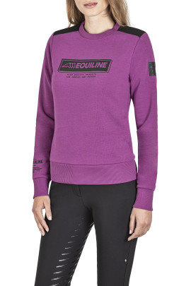 Equiline Dames Trui Cicelyc Purple, Gemaakt van een heerlijke Katoenen stof