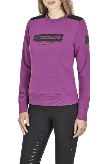 Equiline Dames Trui Cicelyc Purple, Gemaakt van een heerlijke Katoenen stof