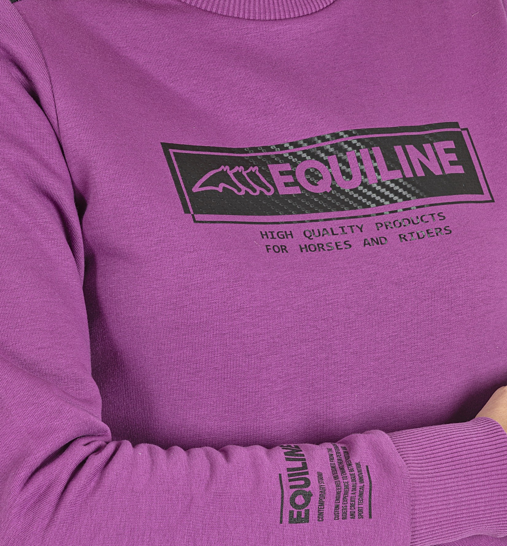 Equiline Dames Trui Cicelyc Purple, Gemaakt van een heerlijke Katoenen stof