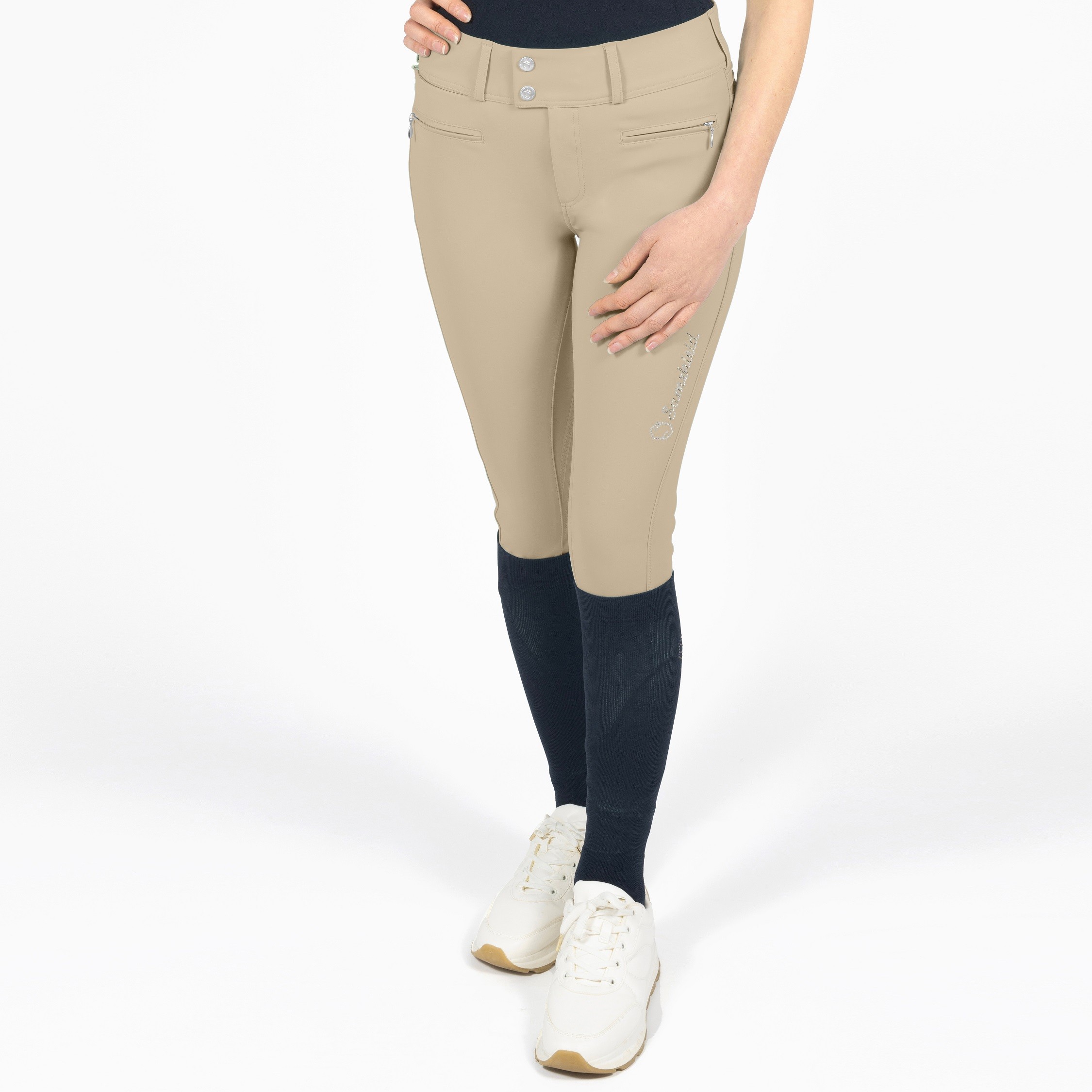 Samshield Dames Winter Rijbroek Clara Knie Grip | Zand - gevoerd Samshield Dames Winter Rijbroek Clara Knie Grip | Zand - gevoerd