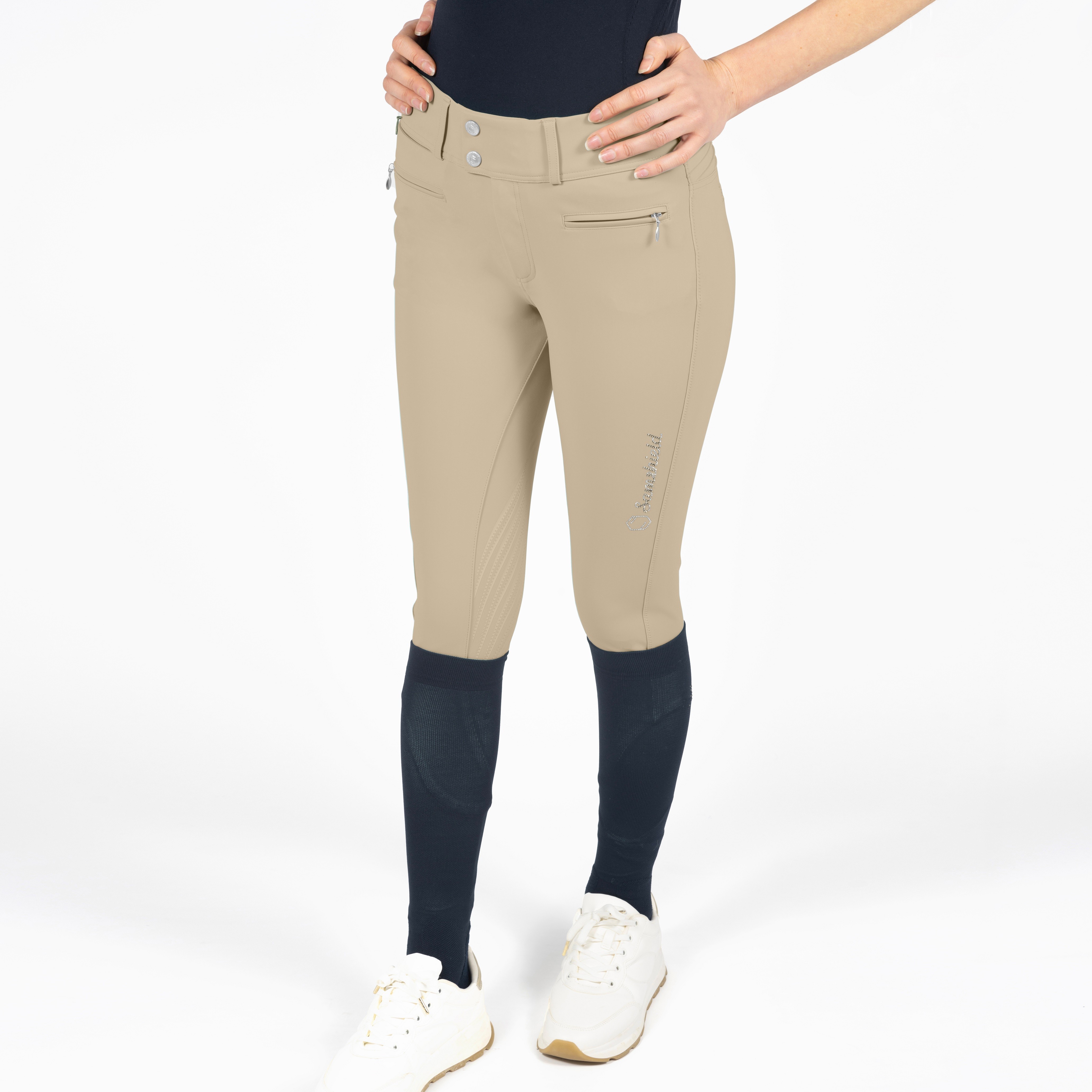 Samshield Dames Winter Rijbroek Clara Knie Grip | Zand - gevoerd Samshield Dames Winter Rijbroek Clara Knie Grip | Zand - gevoerd