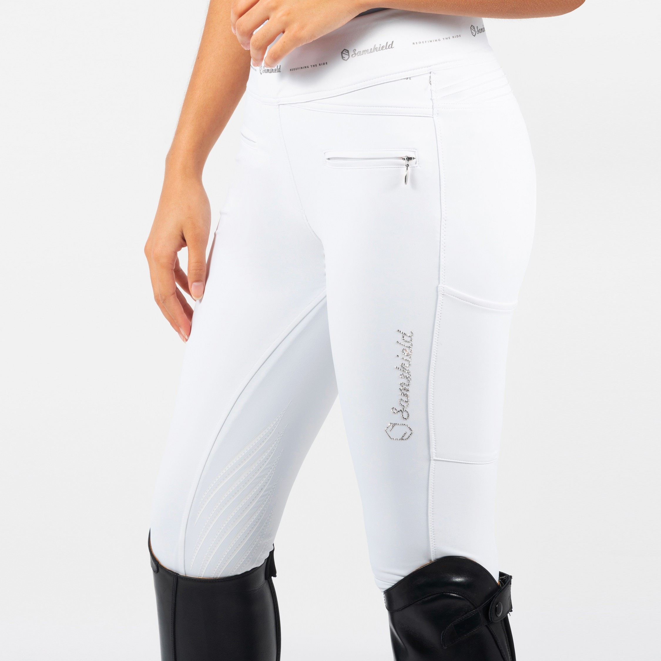 Ridershouse: Samshield Rijbroek Alpha Knee Grip - White Tone To Tone Ridershouse: Samshield Rijbroek Alpha Knee Grip - White Tone To Tone