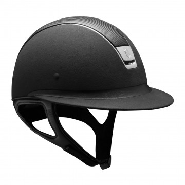Samshield Helmet Miss Shield Premium Black+ Top Leather + Chroom