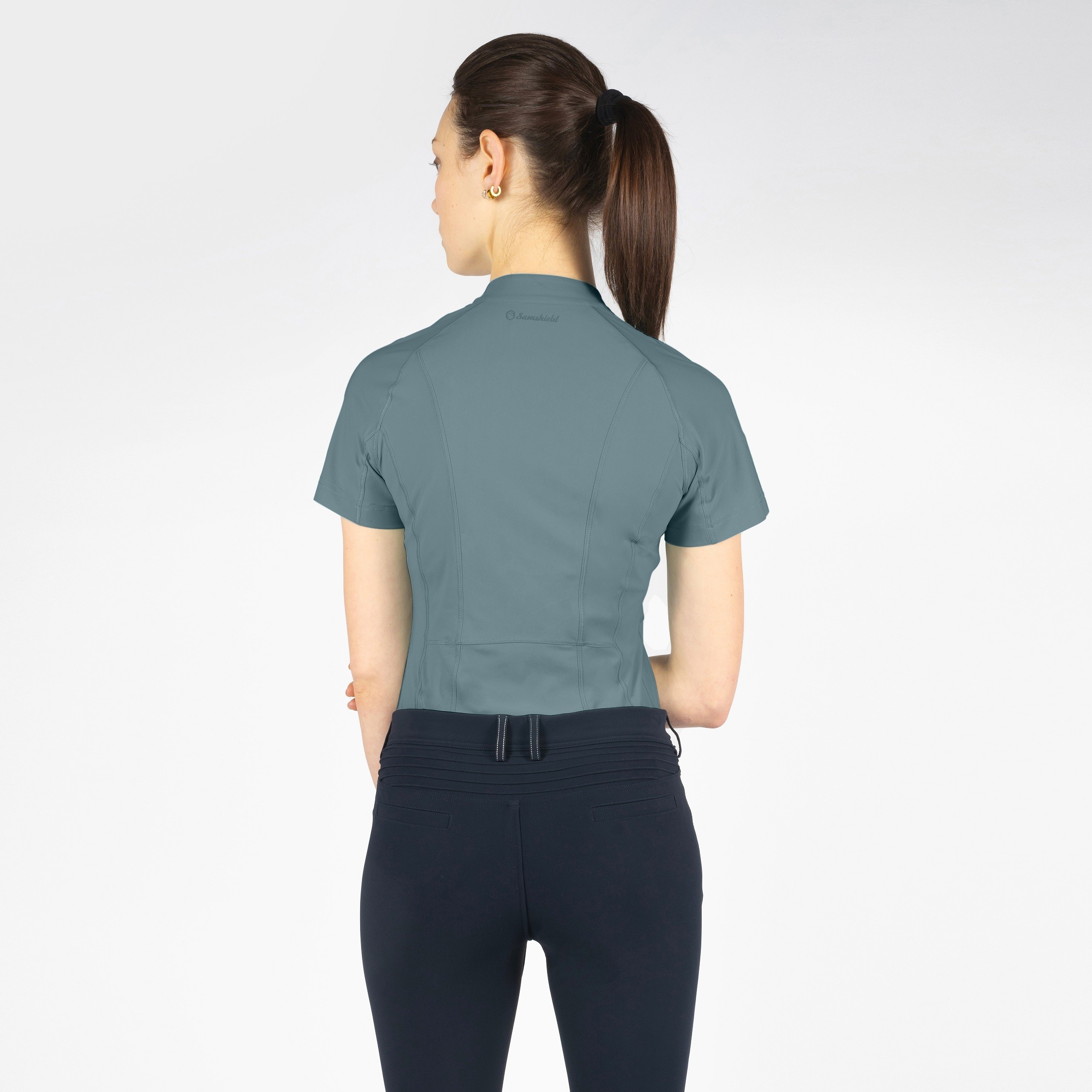 Samshield Eva Dames Trainings Polo Steel Grey Samshield Eva Dames Trainings Polo Steel Grey