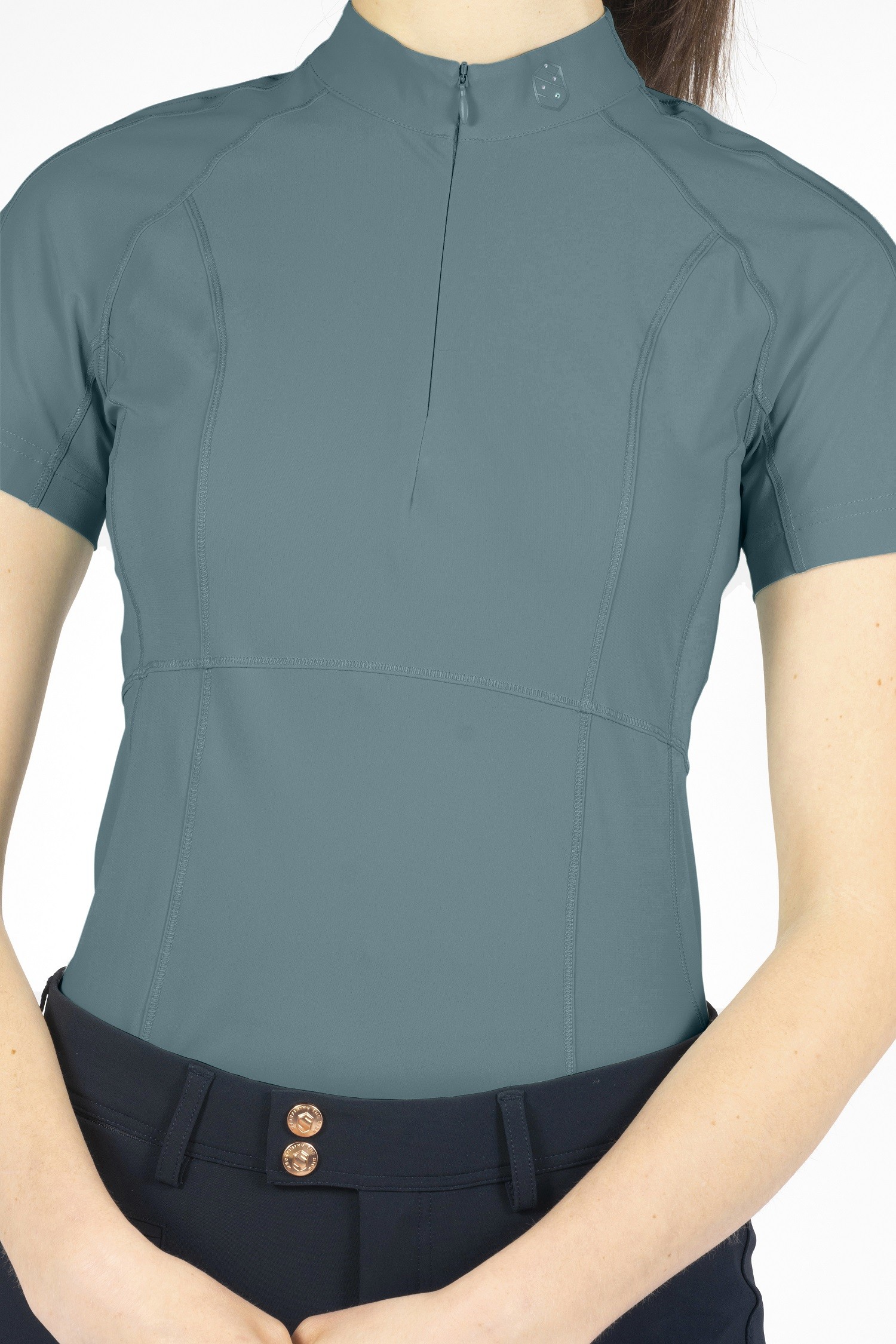 Samshield Eva Dames Trainings Polo Steel Grey Samshield Eva Dames Trainings Polo Steel Grey