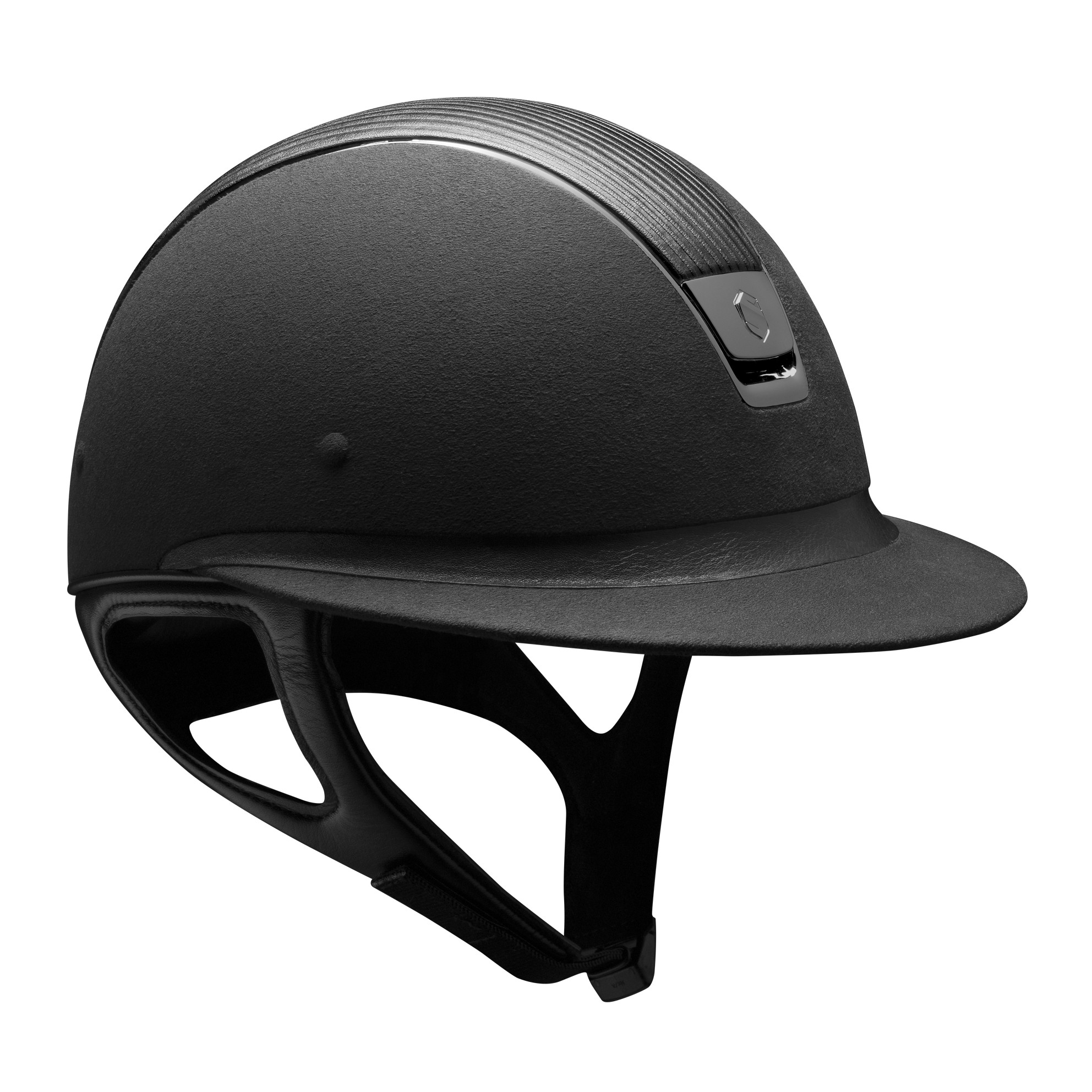 Samshield Helmet Miss Shield Premium Black+ Top Leather + Black Chroom Samshield Helmet Miss Shield Premium Black+ Top Leather + Black Chroom