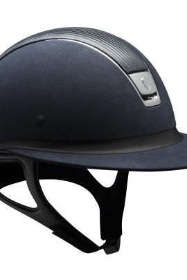 Samshield Helmet Miss Shield Premium Blue + Top Leather + Band Leather + Chroom Samshield Helmet Miss Shield Premium Blue + Top Leather + Band Leather + Chroom