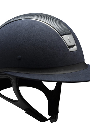 Samshield Helmet Miss Shield Premium Blue + Top Leather + Band Leather + Chroom Samshield Helmet Miss Shield Premium Blue + Top Leather + Band Leather + Chroom