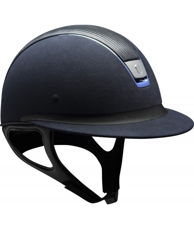Samshield Helmet Miss Shield Premium Blue+ Top leather + Band Leather + Chrome Blue