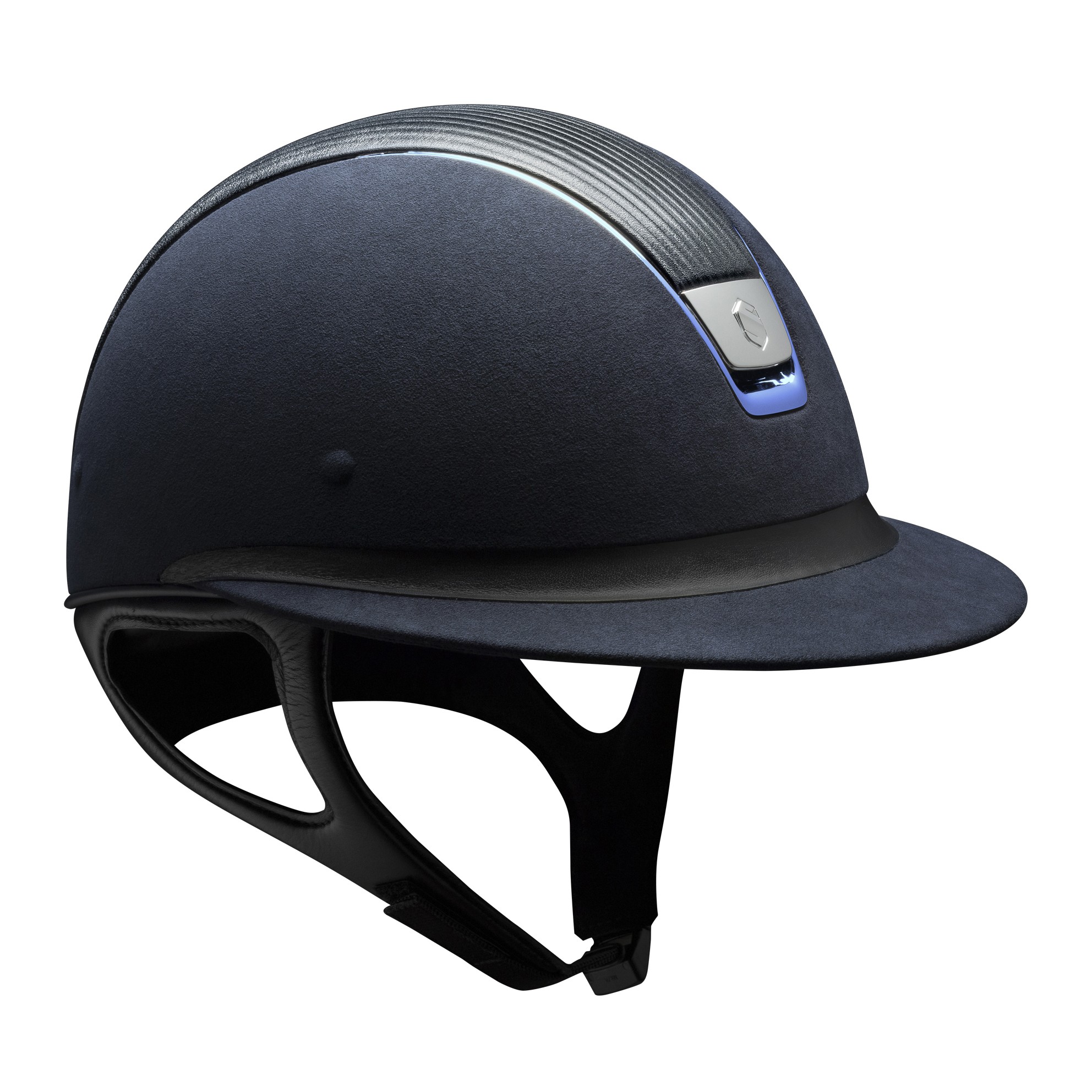 Samshield Cap Miss Shield Premium Blauw + Top leer + Band Leer + Chrome Blauw Samshield Cap Miss Shield Premium Blauw + Top leer + Band Leer + Chrome Blauw