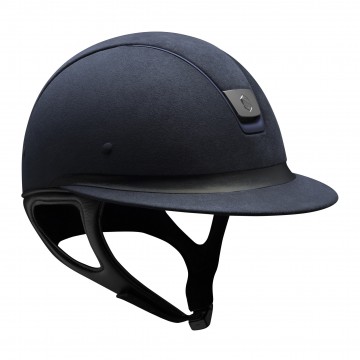 Samshield Helmet Miss Shield Premium Blue + Top Alcantara + Band Leather + Mat Blue + Black Chroom