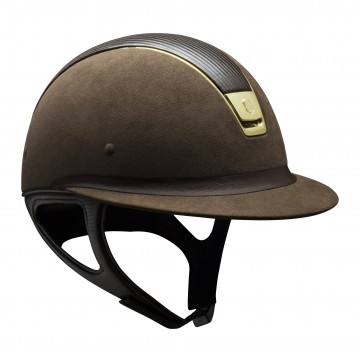 Samshield Helmet MIss Shield Premium Brown + Top Leather + Band leather + Gold