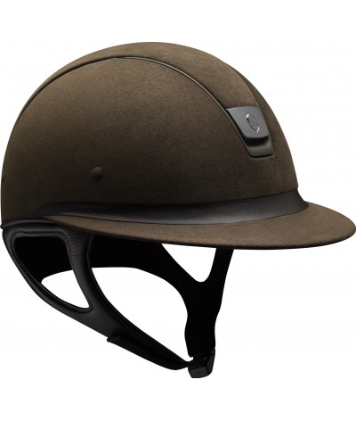 Samshield Helmet Miss Shield Premium Brown + Top Alcantara + Band Leather + Mat Bronze + Black Chroom