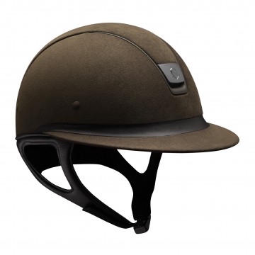 Samshield Helmet Miss Shield Premium Brown + Top Alcantara + Band Leather + Mat Bronze + Black Chroom