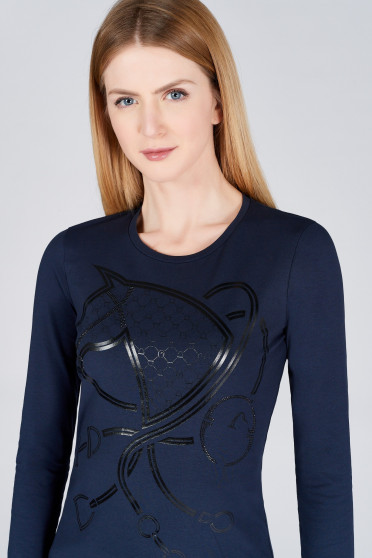 Vestrum Women's LS Shirt Taormina Optical Navy Blue Vestrum Women's LS Shirt Taormina Optical Navy Blue